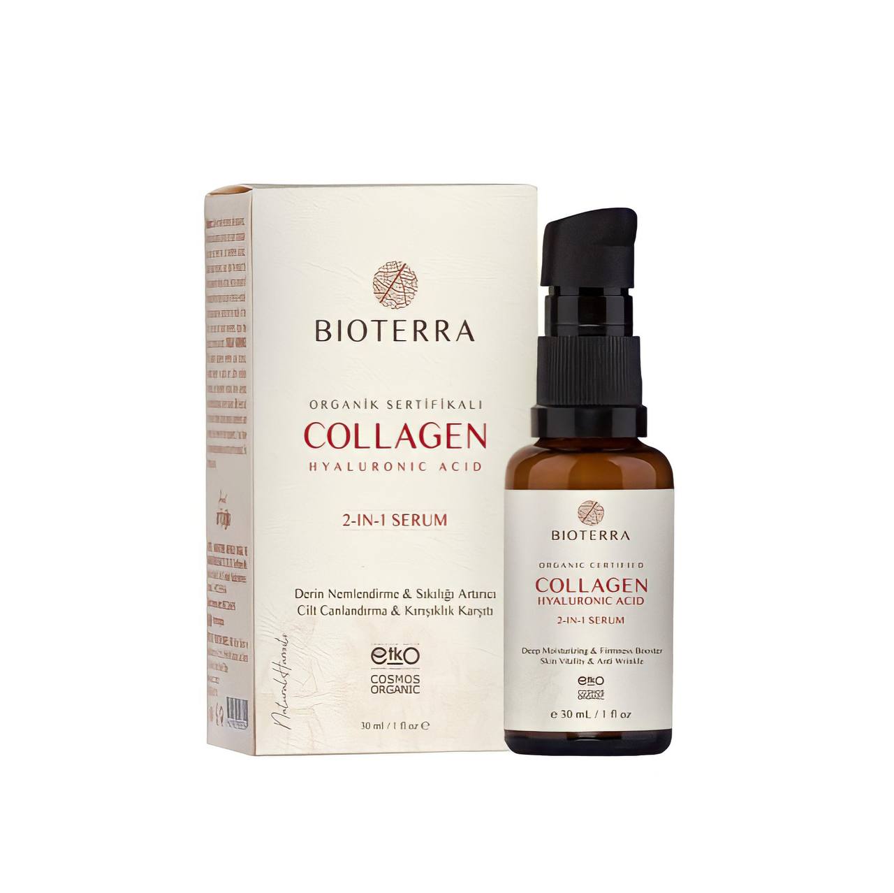 Organic Collagen Booster 30ml, Biottera Anti-Aging, Hyaluronic Acid Serum 30ml