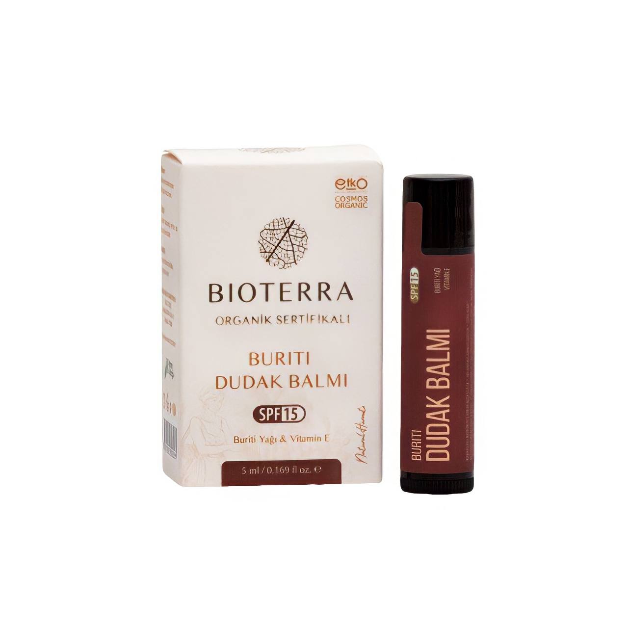 Lip Balm 5 ml, Bioterra Organic Buriti Lip Balm For Dehydrated lips