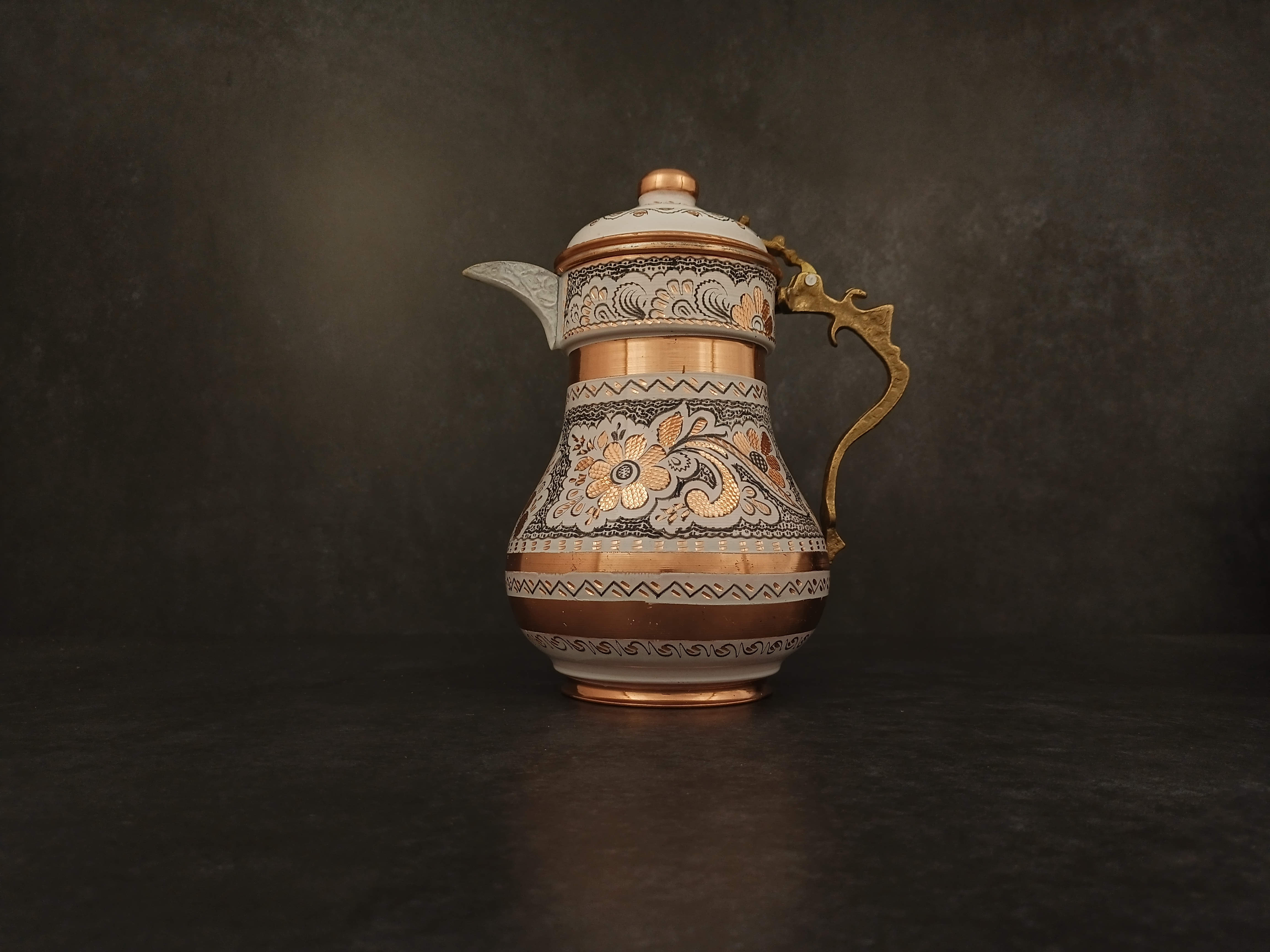 Turkish Copper Pitcher  With Lid, Handmade Copper Jug, Home Kitchen Decoration, Gift Style, Drink Jug