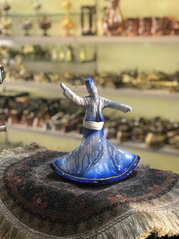 Decorative Turkish Handmade and Colorful, Islamic Gift Whirling Dervish, Mevlana Figure, Ottoman Decoration-Big Size