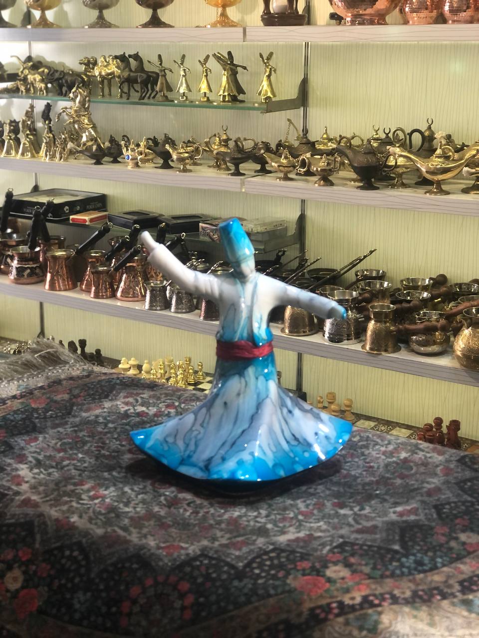 Decorative Turkish Handmade and Colorful, Islamic Gift Whirling Dervish, Mevlana Figure, Ottoman Decoration-Small Size