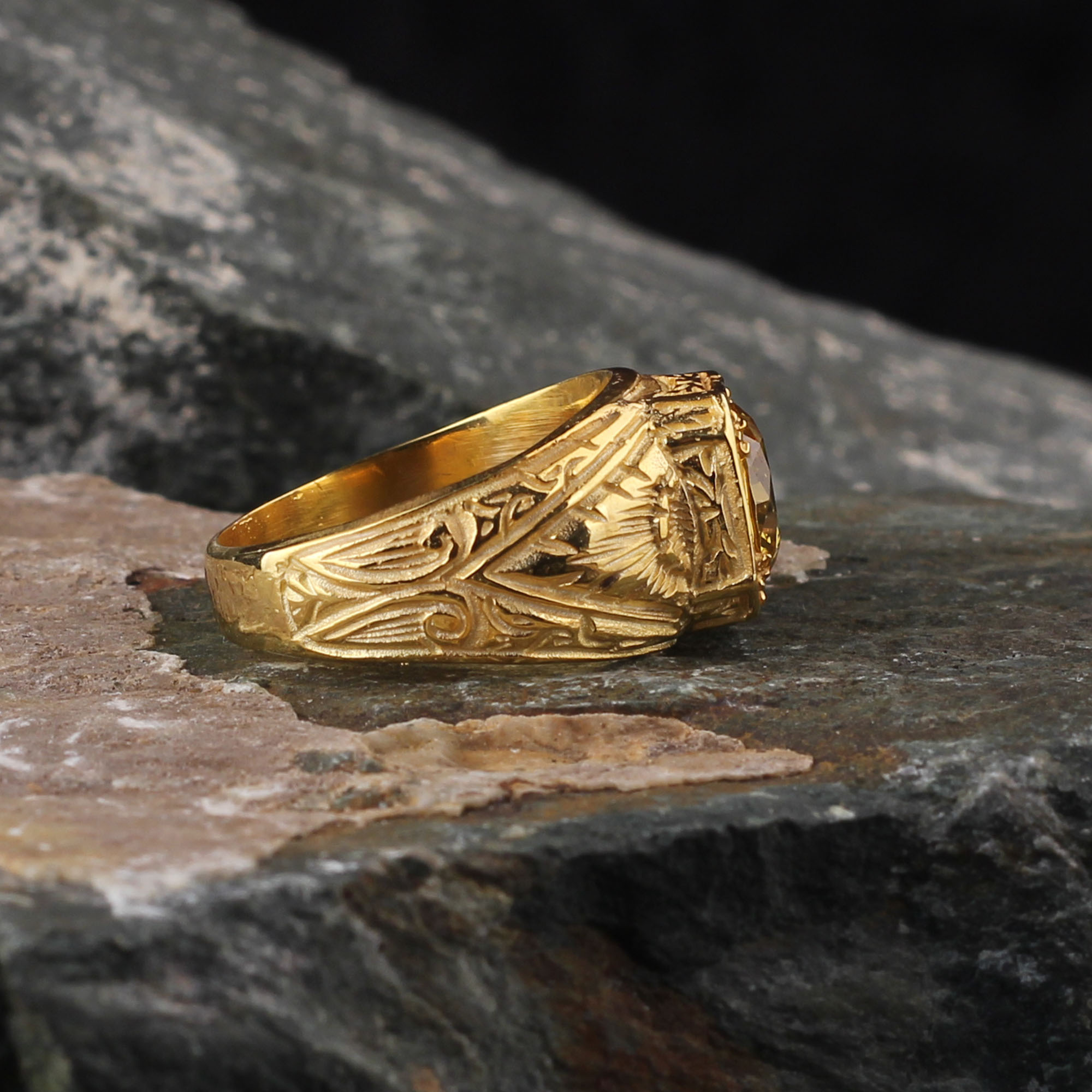 Mens 24kt clearance gold rings