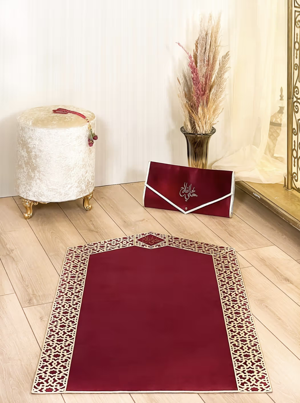 Turkish Handmade Rug, Ottoman  Prayer Rug With Its Cover, Easily Foldable, Islamic Gift