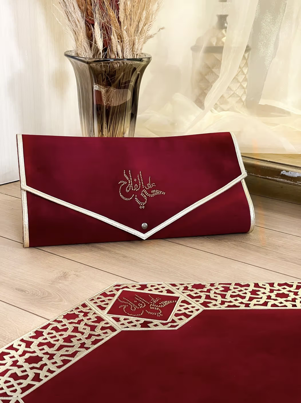 Turkish Handmade Rug, Ottoman  Prayer Rug With Its Cover, Easily Foldable, Islamic Gift