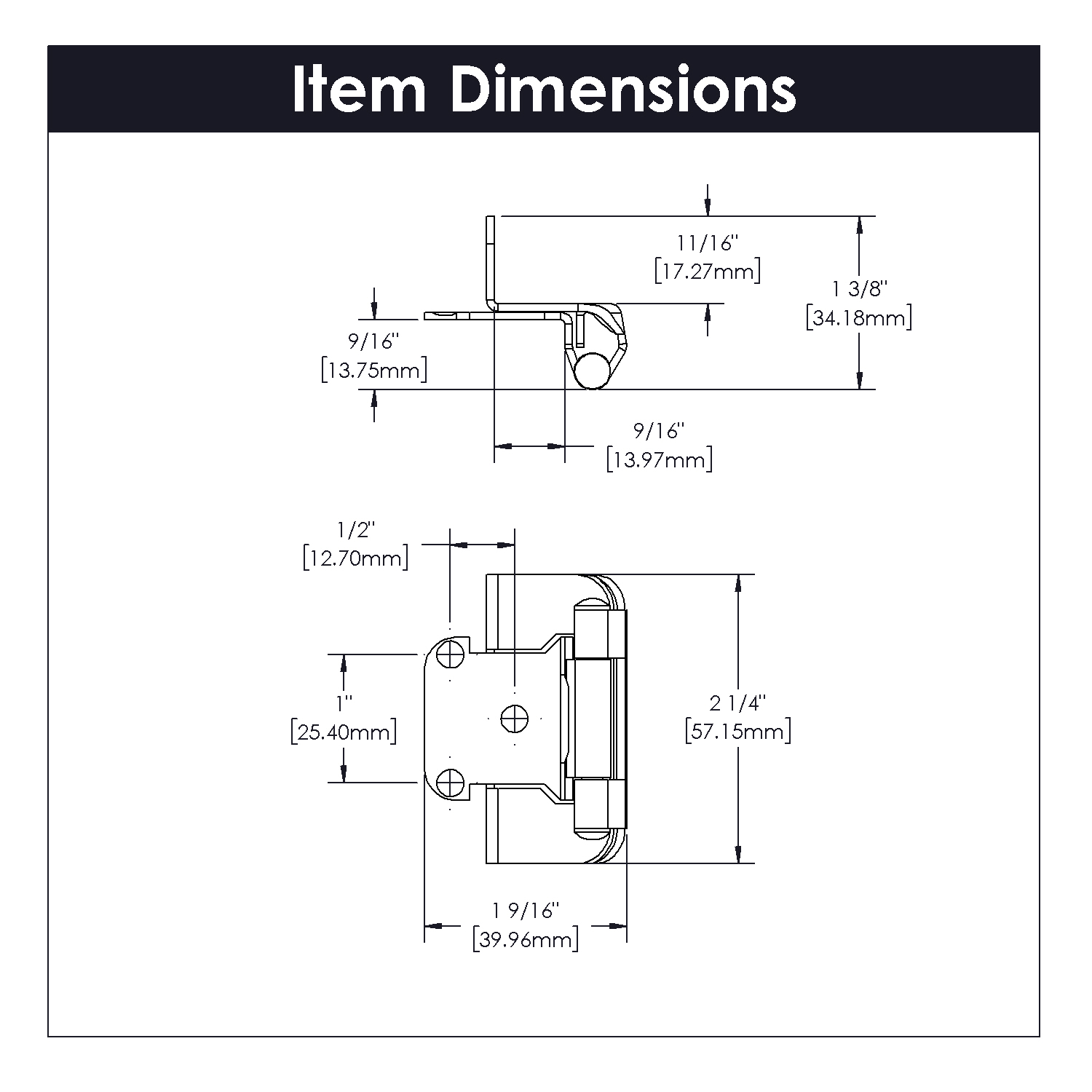 Self-Closing Semi-Concealed Hinge | Hickory Hardware