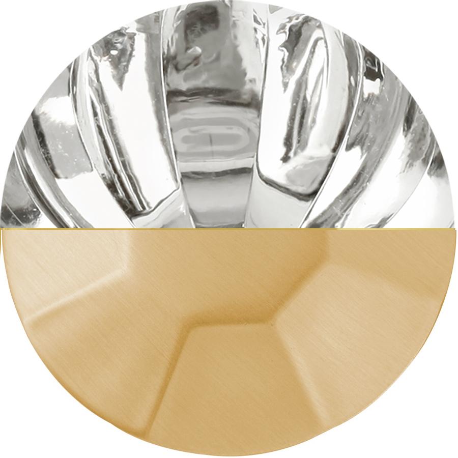 Crysacrylic with Brushed Golden Brass
