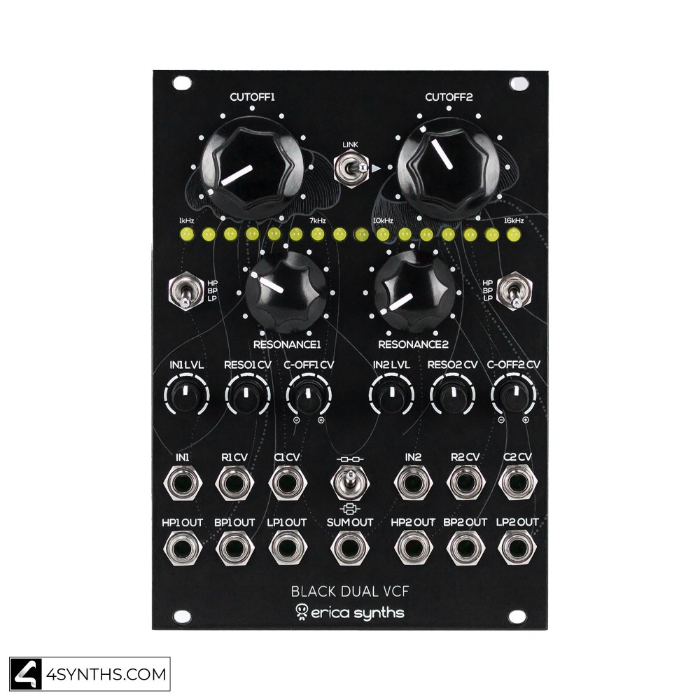 Erica Synths Black Stereo Mixer for modular synthesizers - 4Synths.com