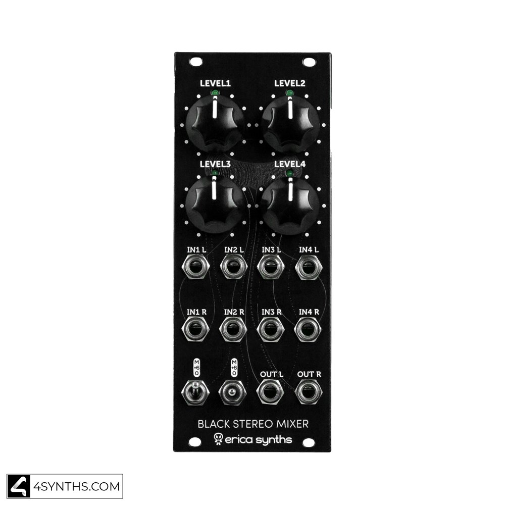 Erica Synths Black Stereo Mixer for modular synthesizers Erica Synths Black Stereo Mixer for modular synthesizers